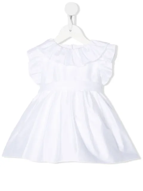 Little Bear ruffle-trim tie-fastening dress 