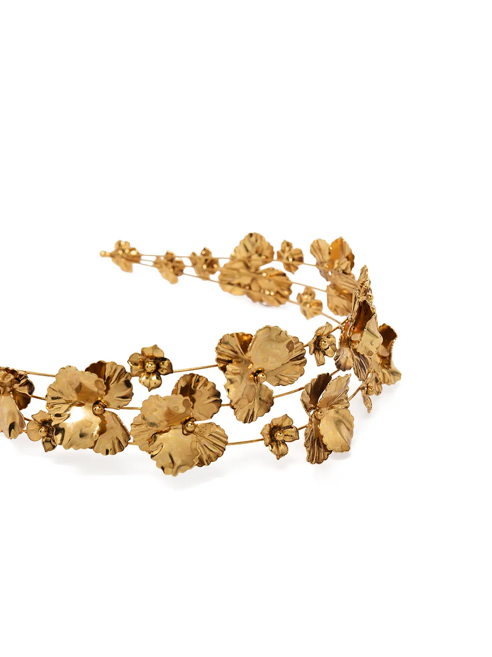 Shop Jennifer Behr Sariyah Floral-detail Headband In Gold