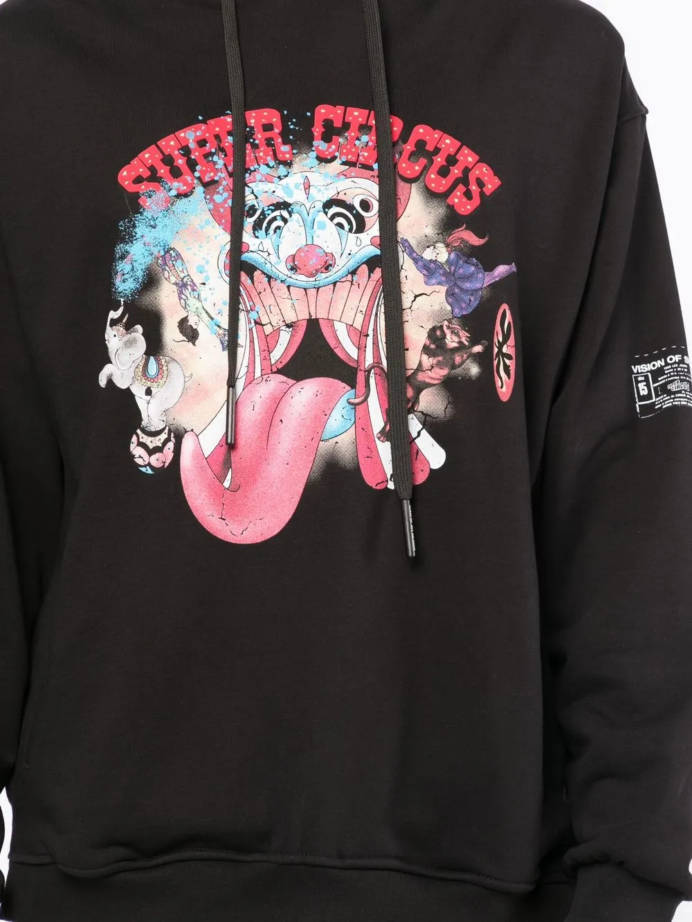 Vision Of Super Super Circus Graphic-print Hoodie In Schwarz
