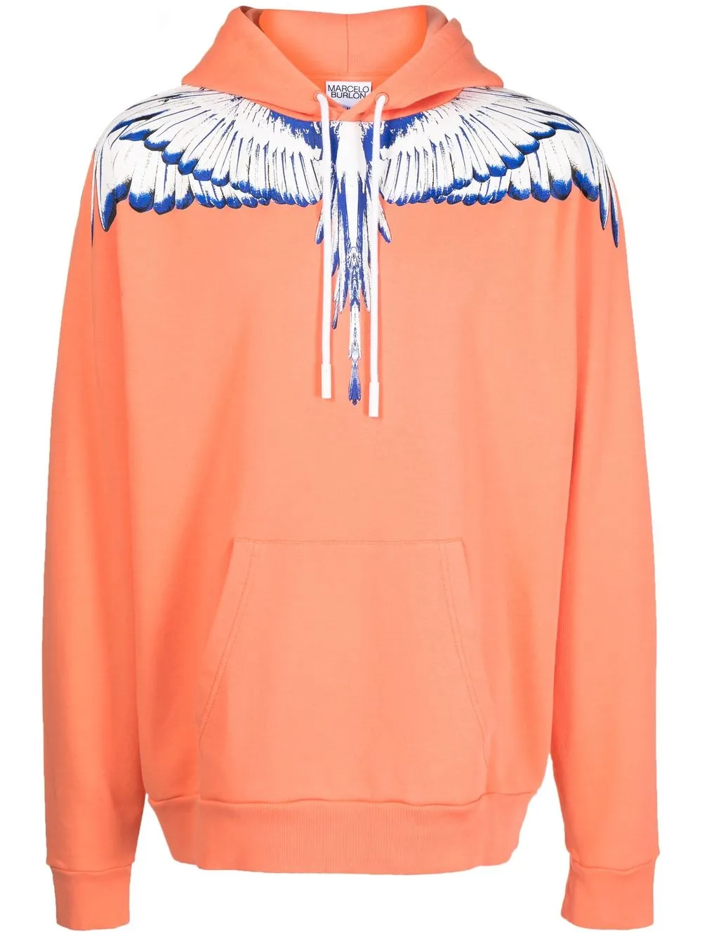 

Marcelo Burlon County of Milan hoodie con motivo Wings - Naranja