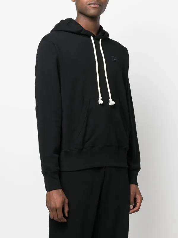 Acne Studios face patch Organic Cotton Hoodie Farfetch