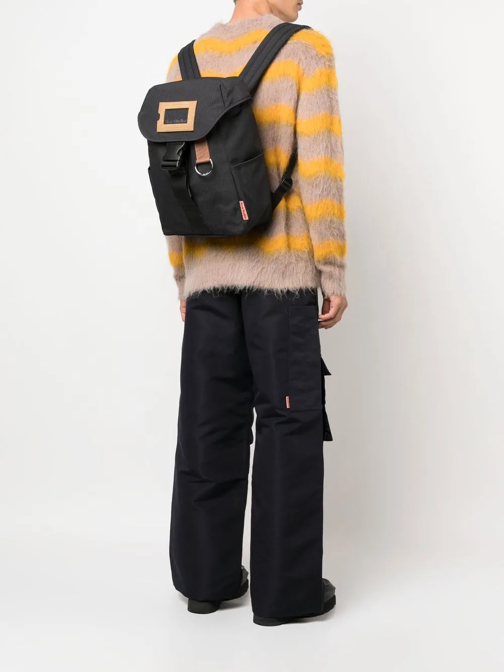 Image 2 of Acne Studios logo-patch ripstop backpack