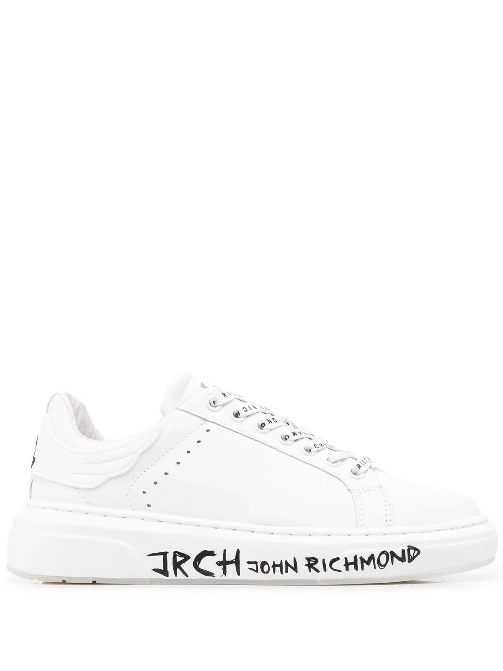 

John Richmond logo-print lace-up sneaker - White