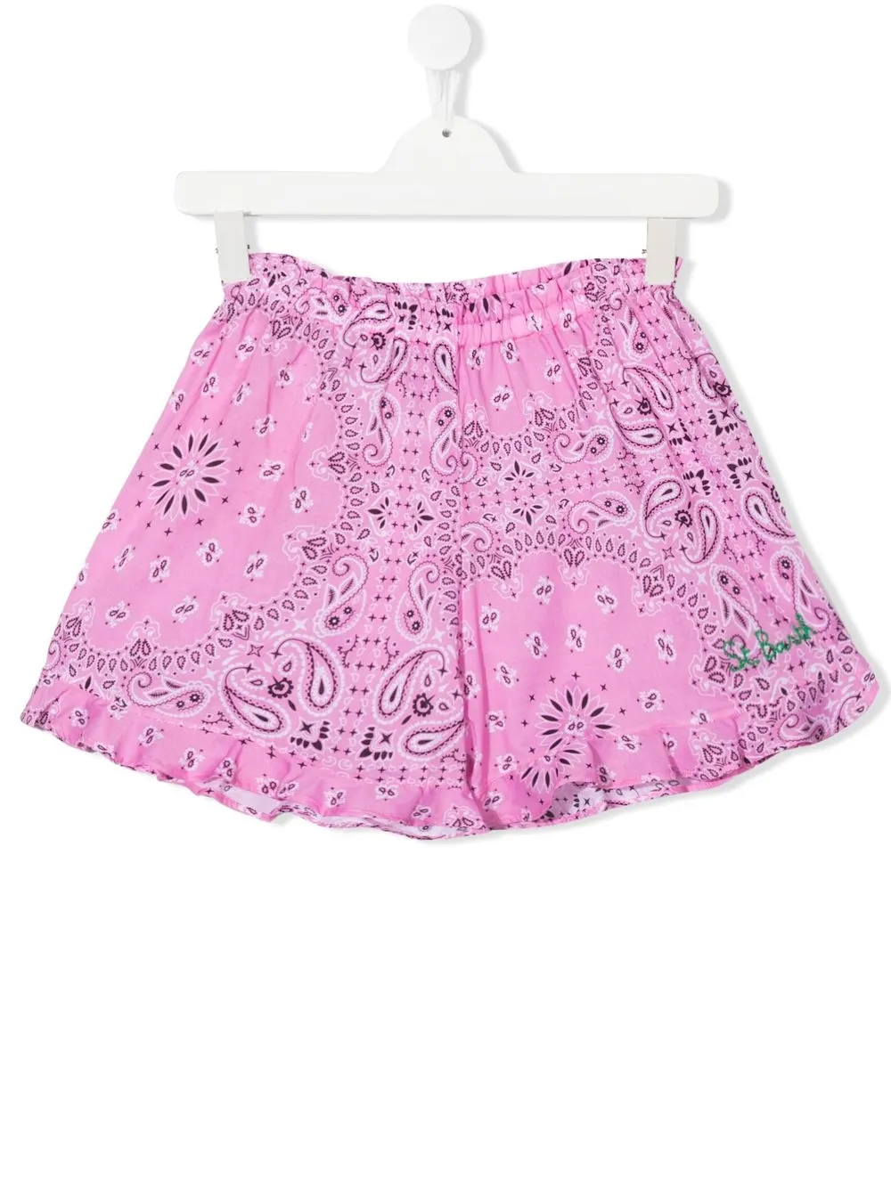 

MC2 Saint Barth Kids shorts acampanados con estampado de bandana - Rosado