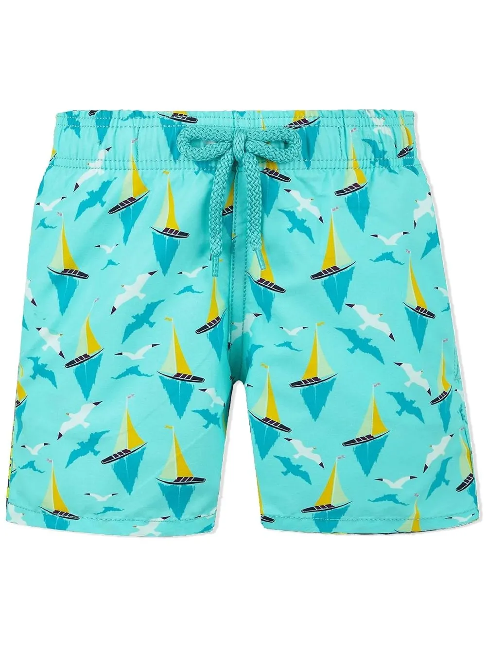 

Vilebrequin Kids TEEN sail boat-print swim shorts - Blue