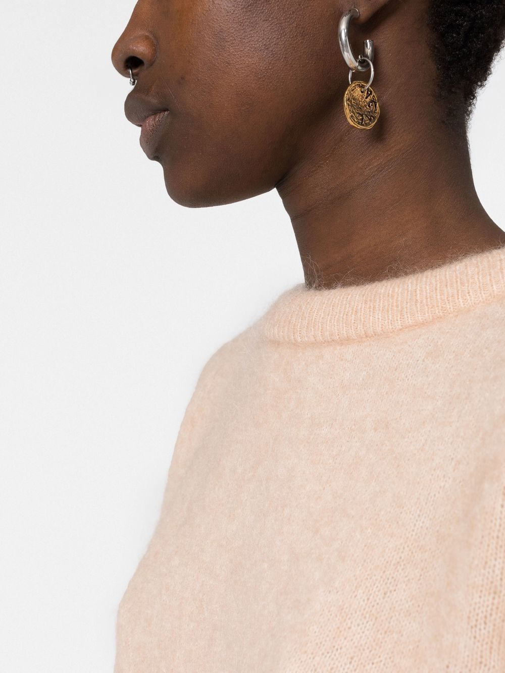 Shop Acne Studios Crew-neck Knitted Jumper In Neutrals