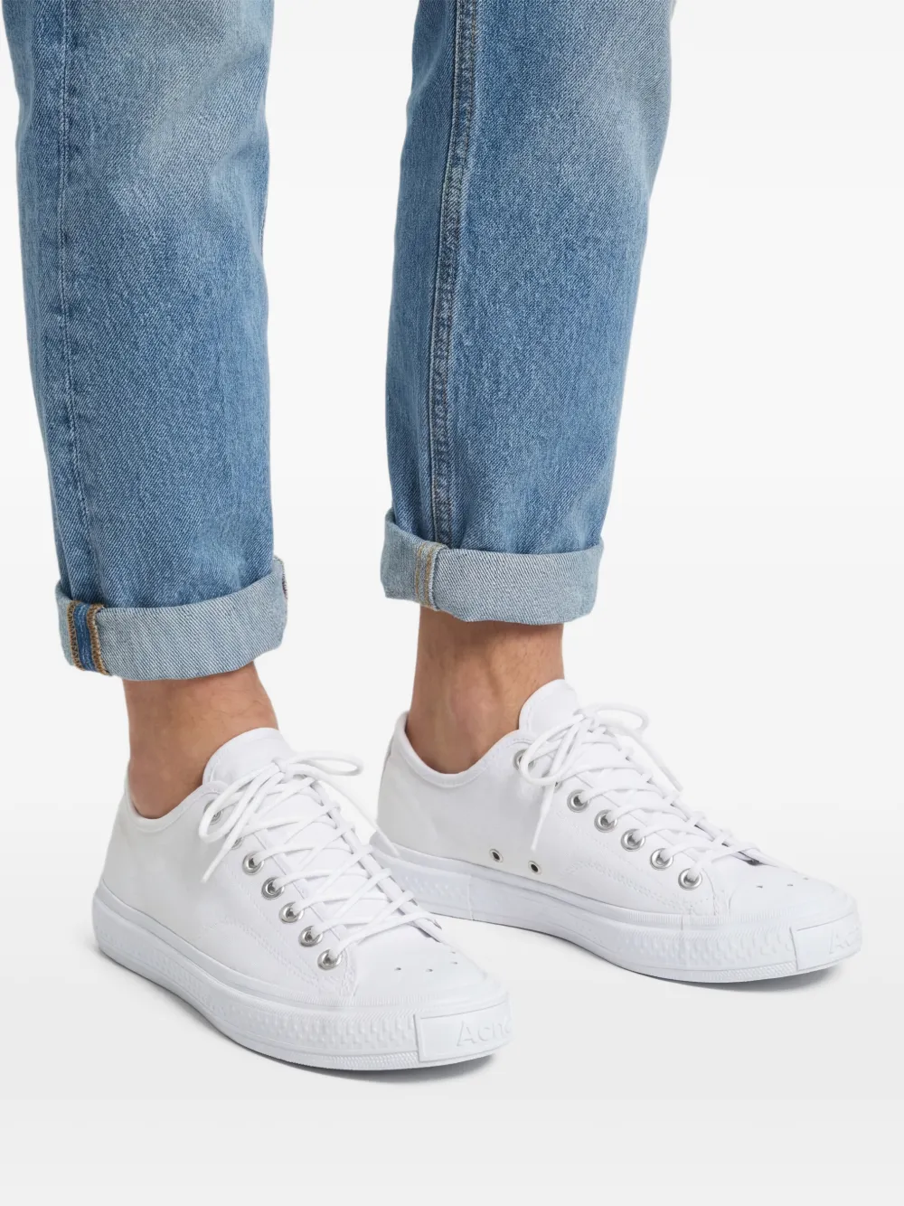  Acne Studios Sneakers Mit Schnürung   Weiß 