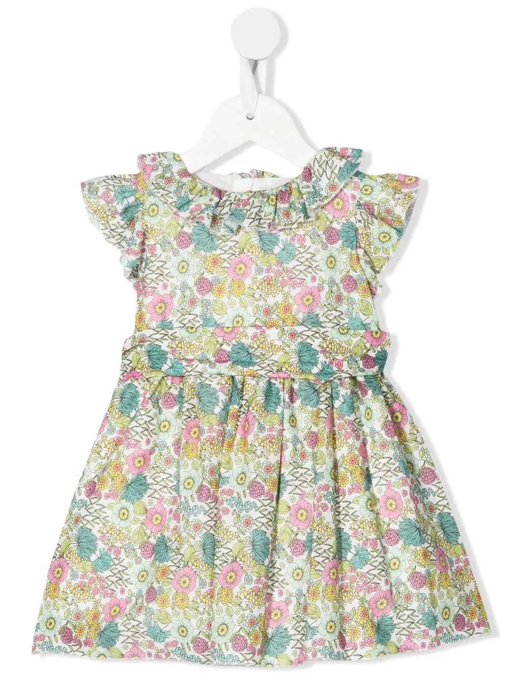 

Little Bear floral-print cotton dress - Green