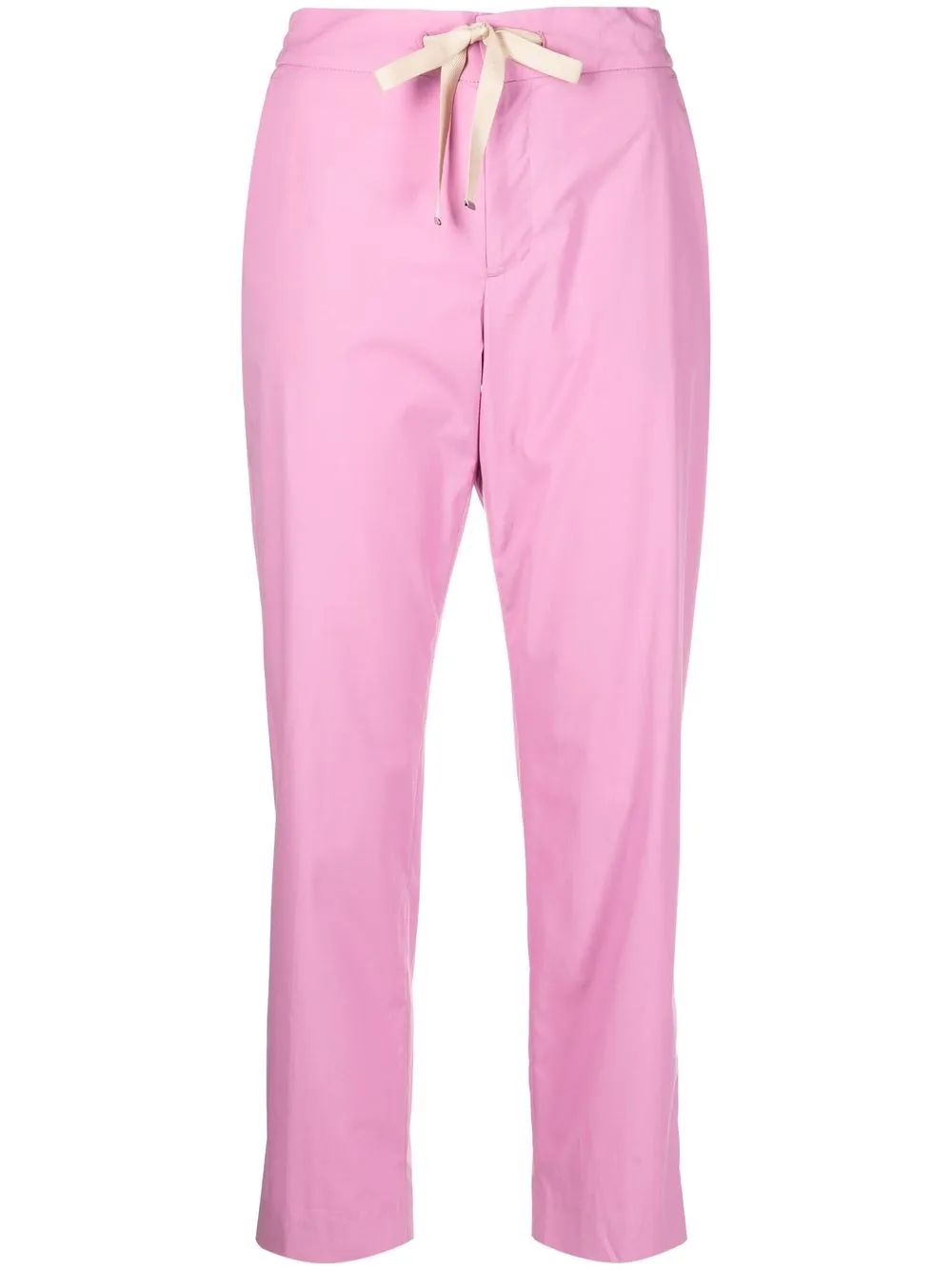 

PT Torino drawstring-waist cotton straight-leg trousers - Pink