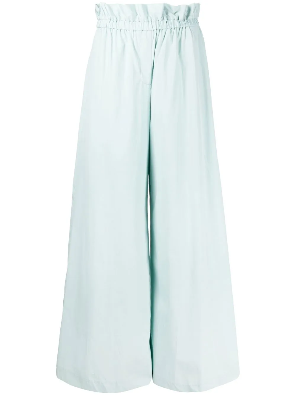 

PT TORINO elasticated-waist cotton palazzo pants - Green