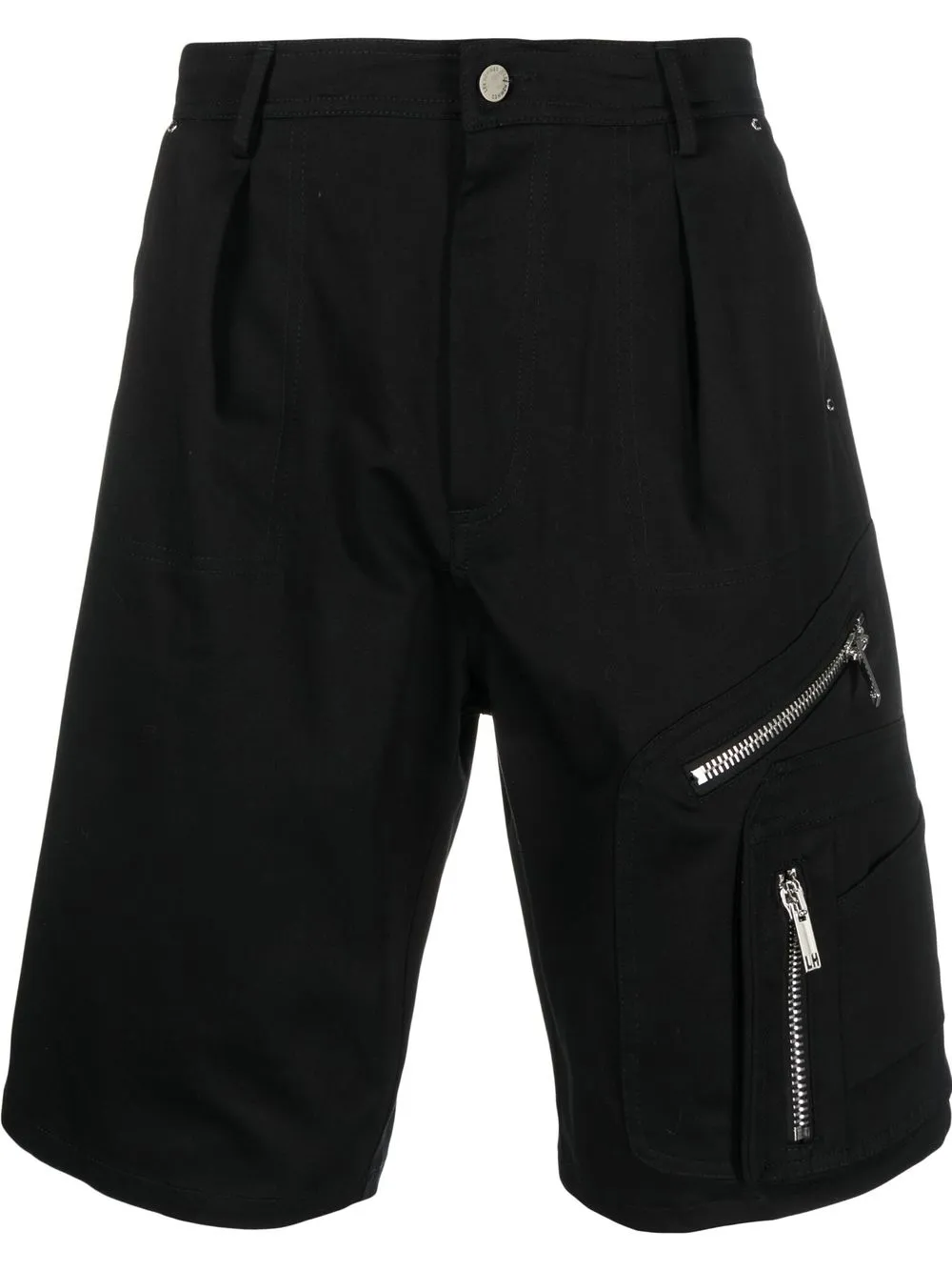 

LES HOMMES zip-detail tailored shorts - Black