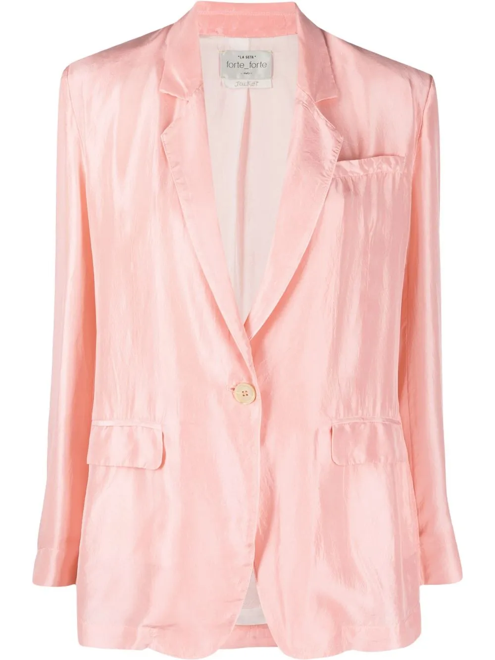 

Forte Forte single-breasted silk blazer - Pink