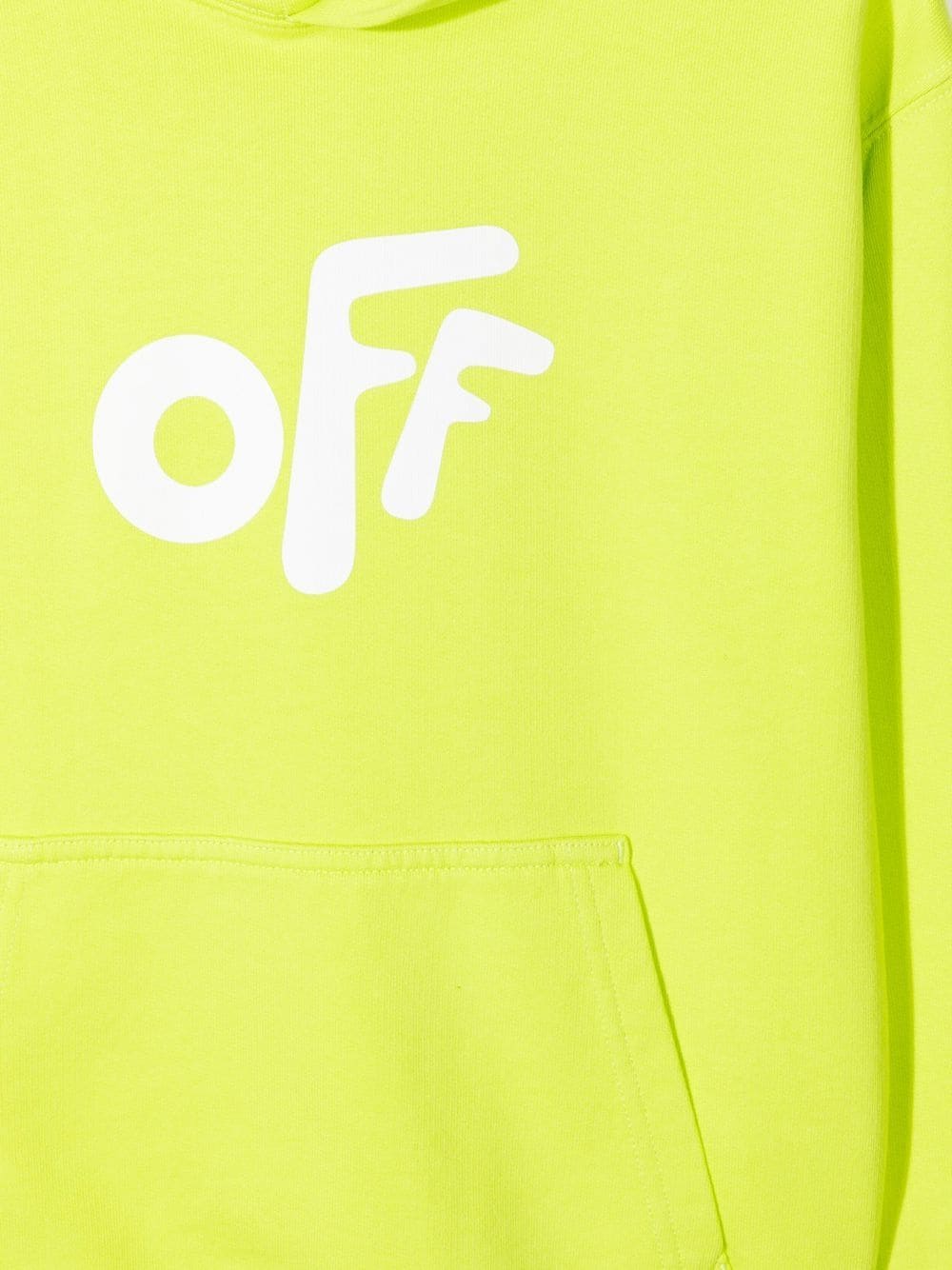 Shop Off-white Logo Print Hoodie In Green