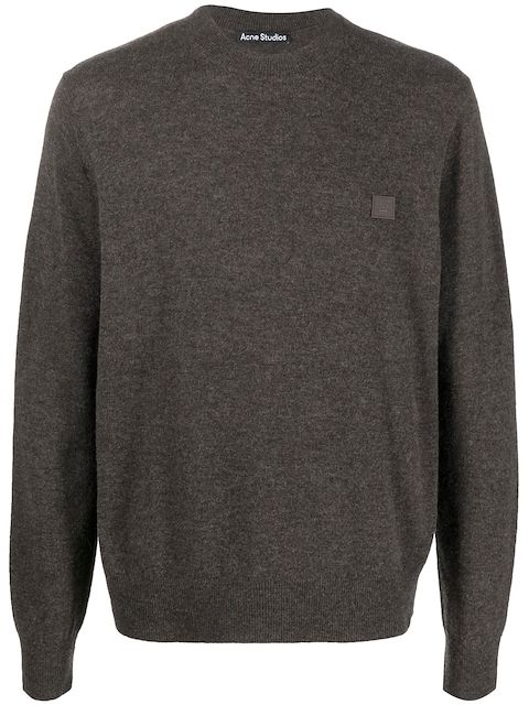 Acne Studios face-patch wool jumper