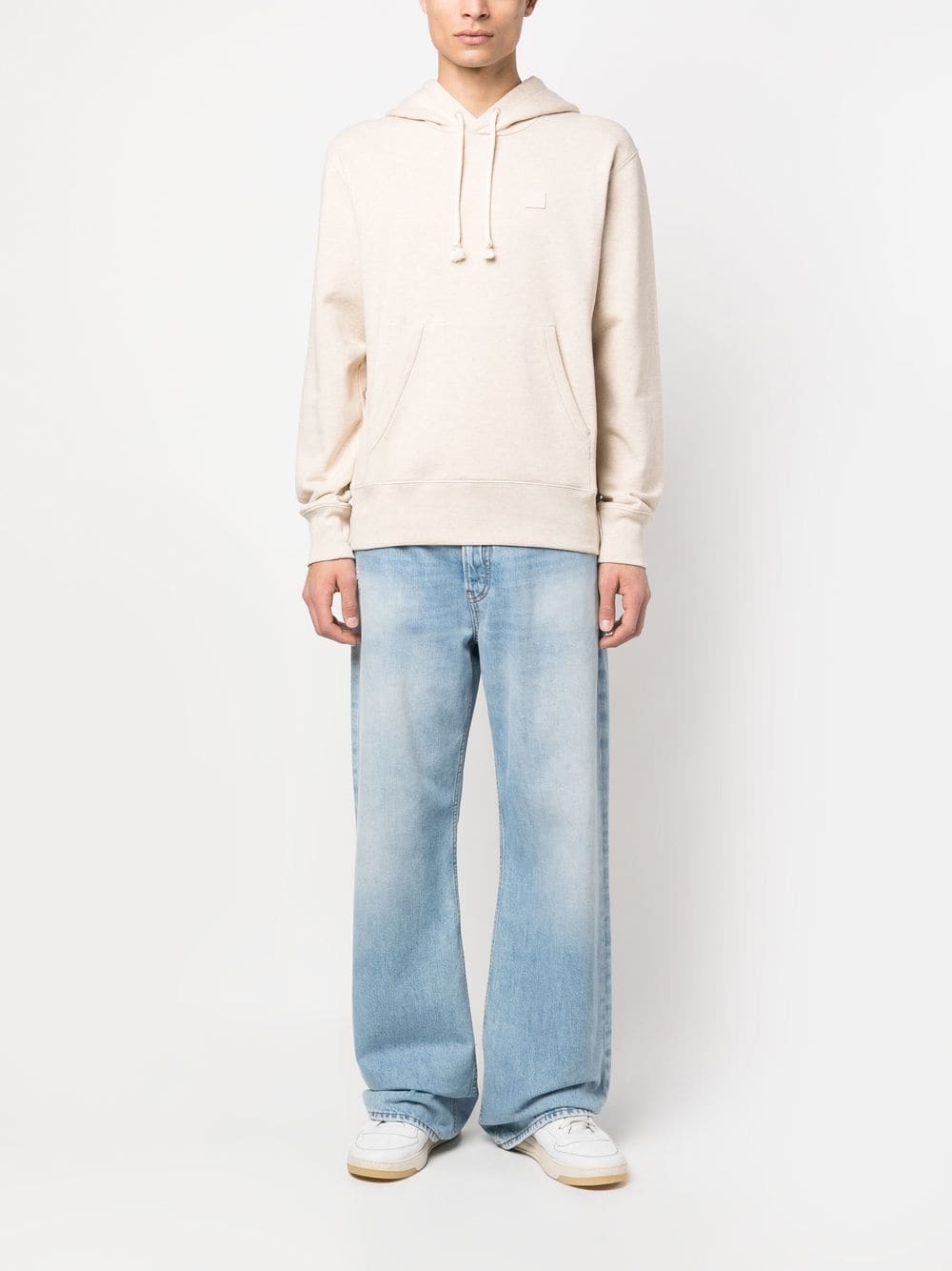 Acne Studios Hoodie met logopatch - Beige