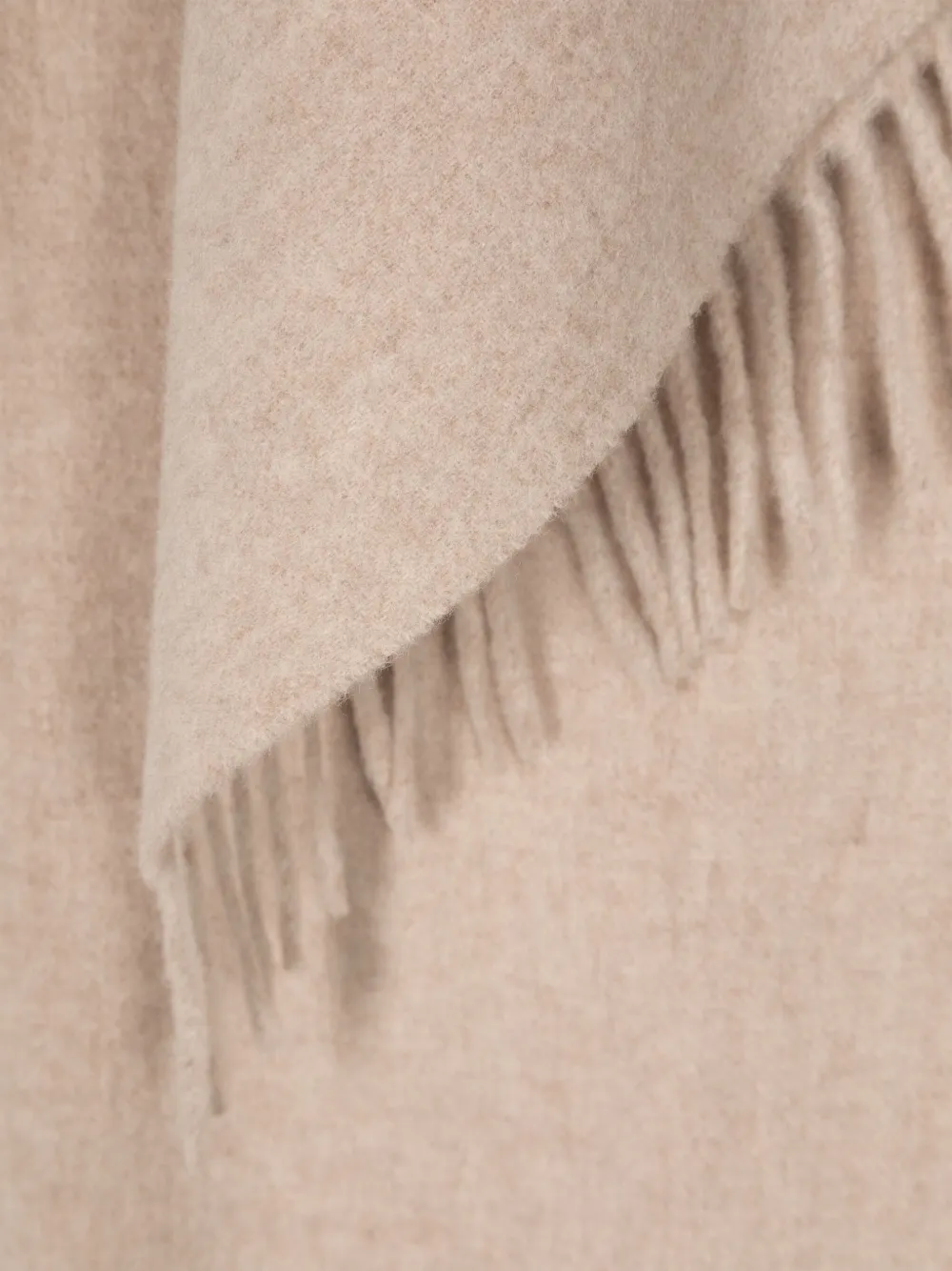 Acne Studios Fringed Wool Scarf In Neutrals