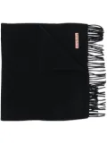 Acne Studios fringed wool scarf - Black