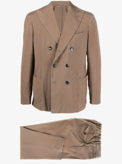 Dell'oglio costume en laine à boutonnière croisée