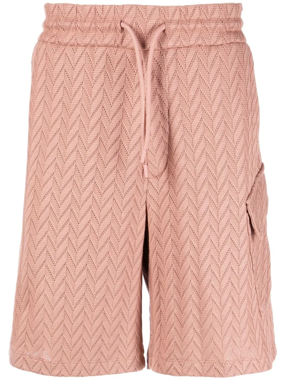 

Emporio Armani shorts deportivos de tejido chevron - Rosado