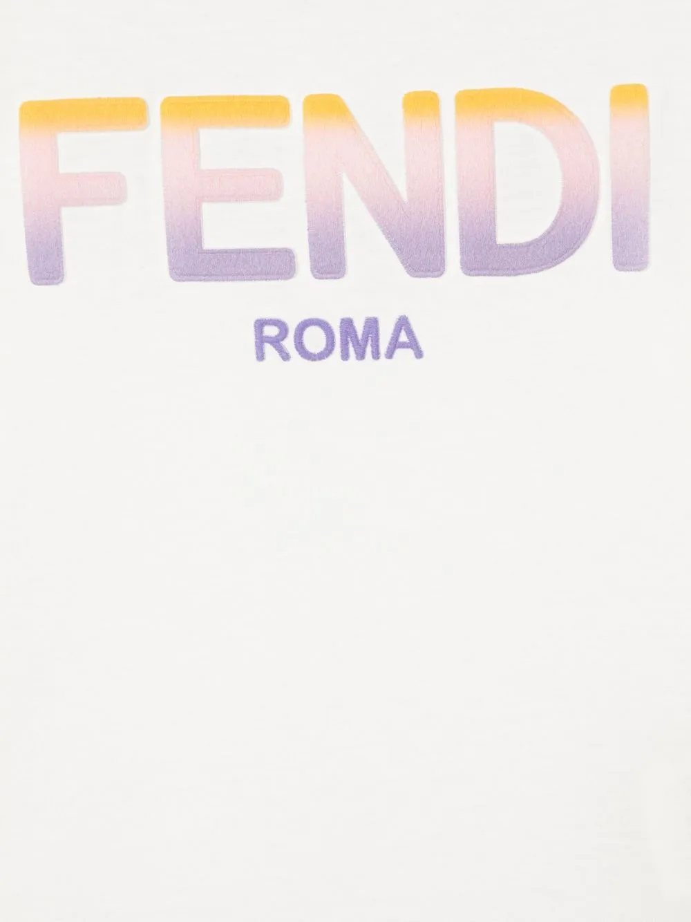 Shop Fendi Logo-print Cotton T-shirt In White