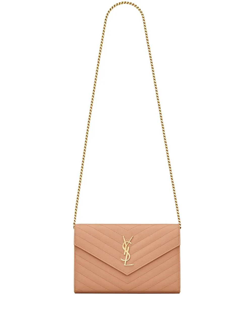 

Saint Laurent Monogram envelope clutch bag - Neutrals