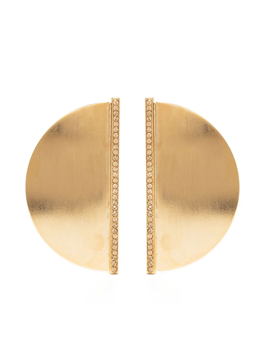 

Melissa Kandiyoti crystal-embellished half moon earrings - Gold