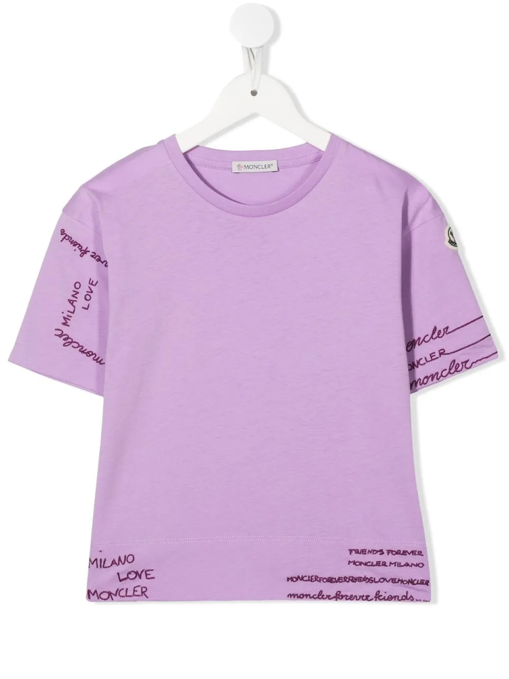 

Moncler Enfant playera con logo estampado - Morado