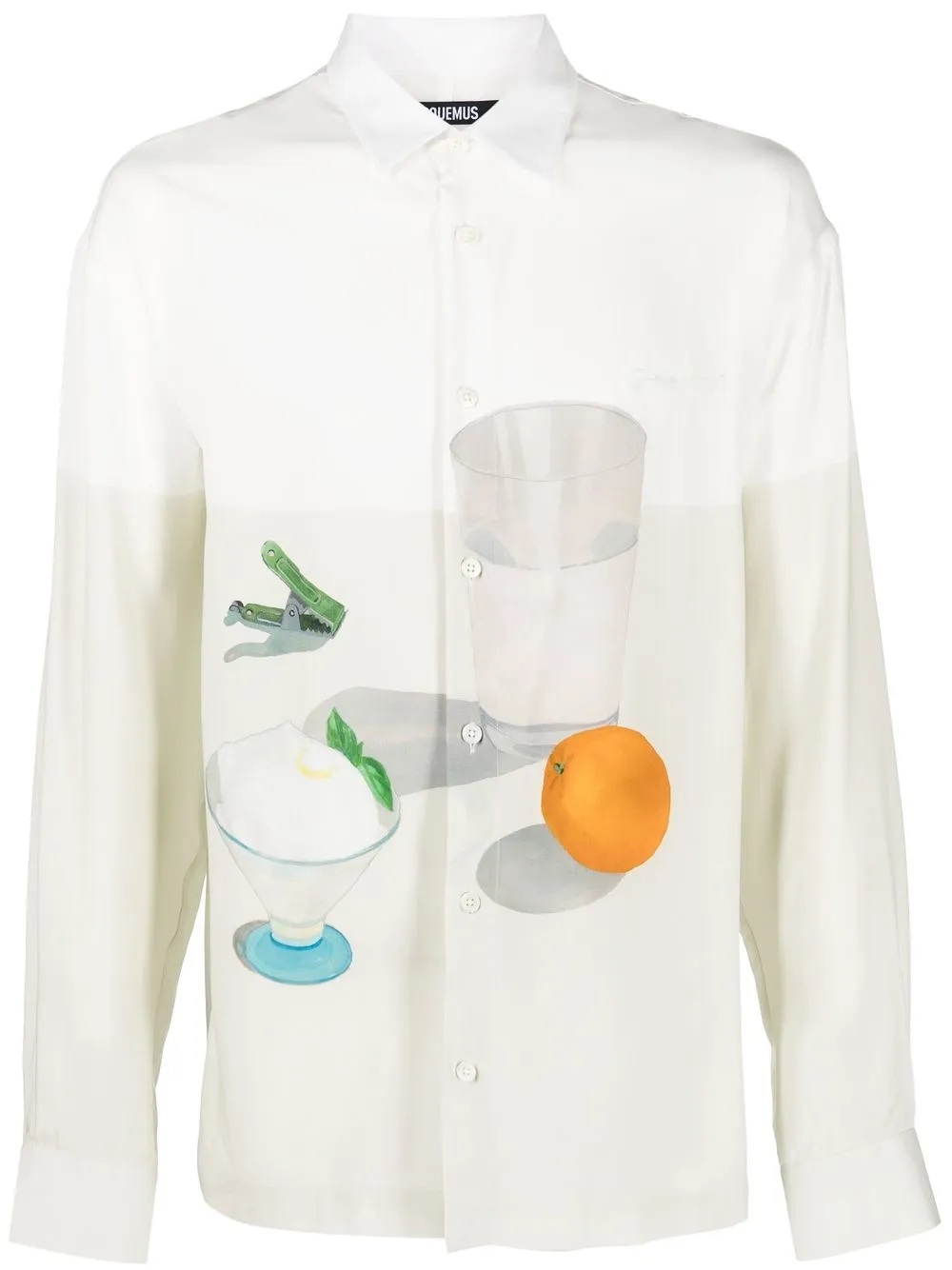 graphic-print long-sleeve shirt