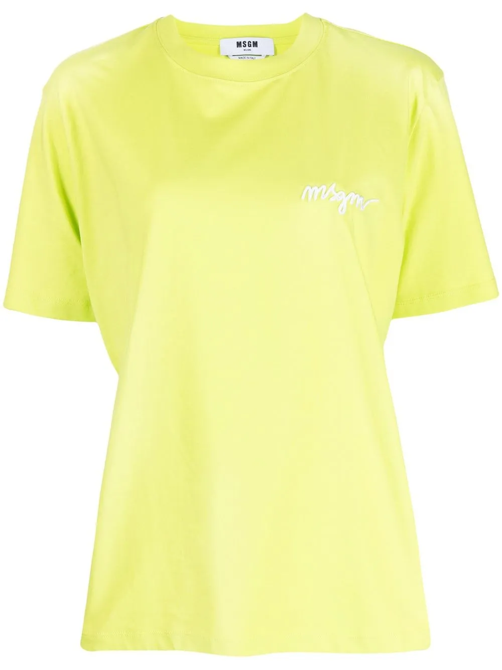 

MSGM embroidered-logo T-shirt - Green