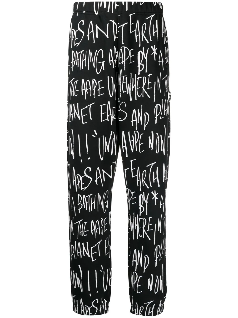 

AAPE BY *A BATHING APE® logo-print cotton track pants - Black