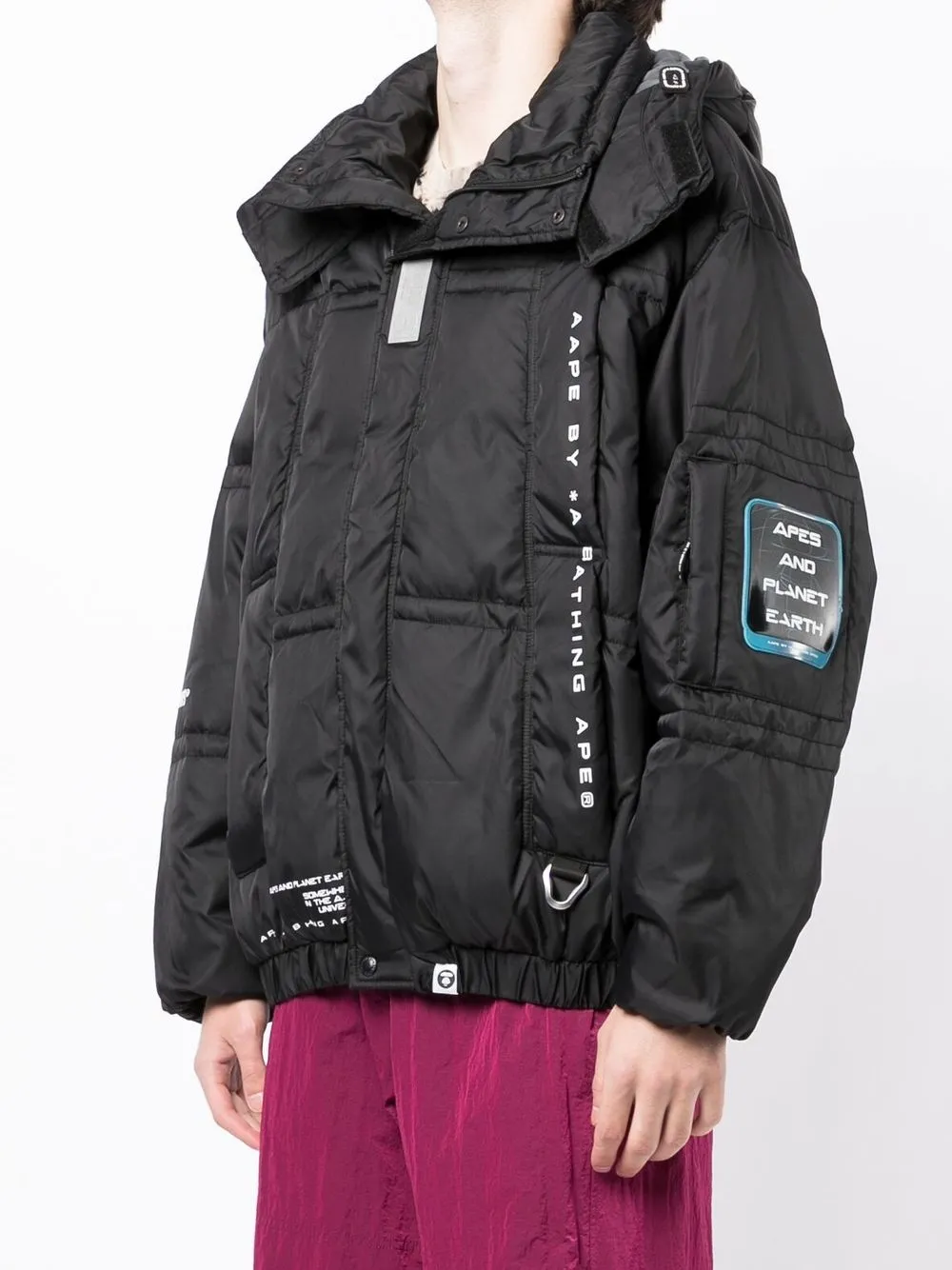 logo-print padded jacket