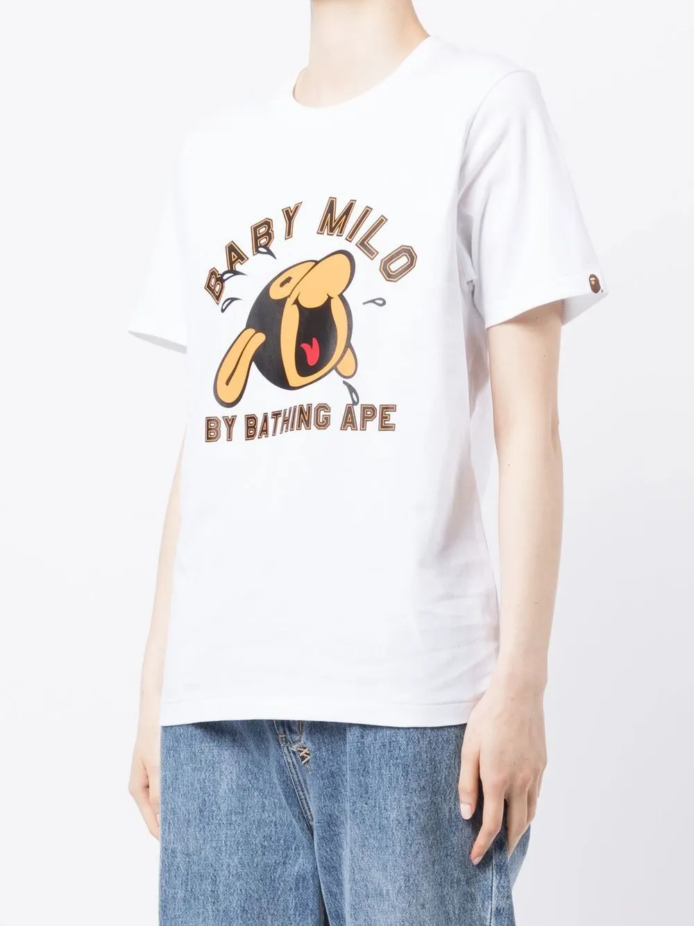 A Bathing Ape Baby Milo Cotton T-shirt In Weiss | ModeSens