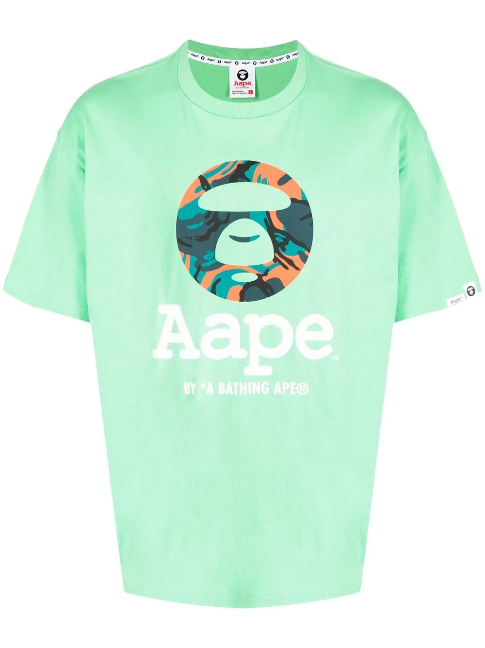 

AAPE BY *A BATHING APE® logo-print T-shirt - Green