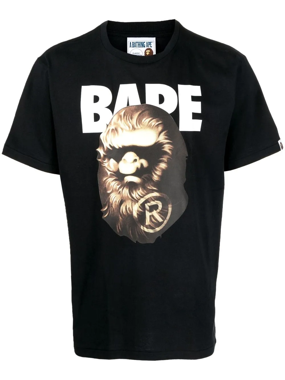 

A BATHING APE® playera con logo estampado - Negro