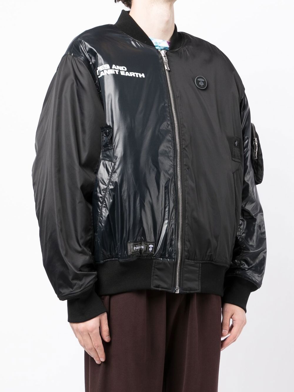 AAPE BY *A BATHING APE panelled zip-up bomber jacket Men