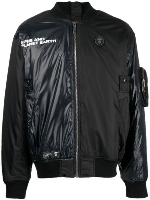 AAPE BY *A BATHING APE panelled zip-up bomber jacket Men