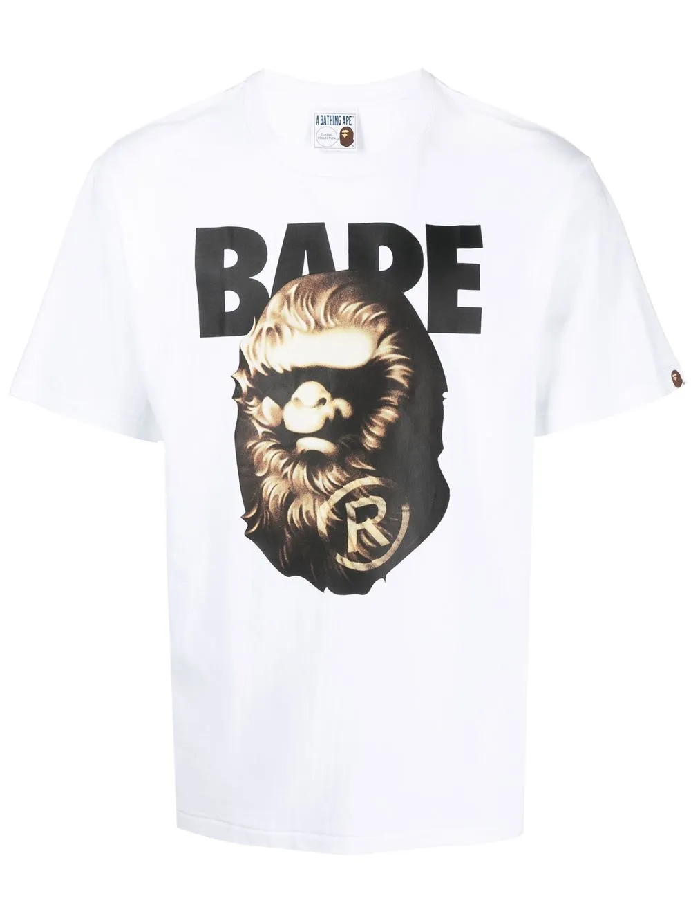 

A BATHING APE® playera con logo estampado gráfico - Blanco