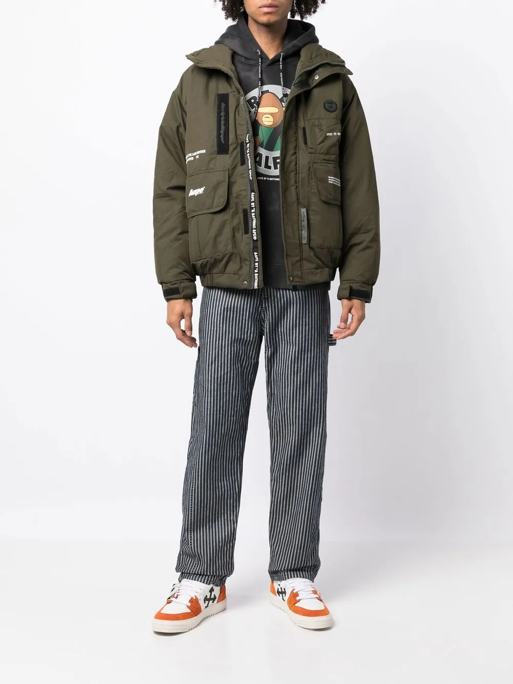 AAPE BY *A BATHING APE® Gewatteerd jack - Groen