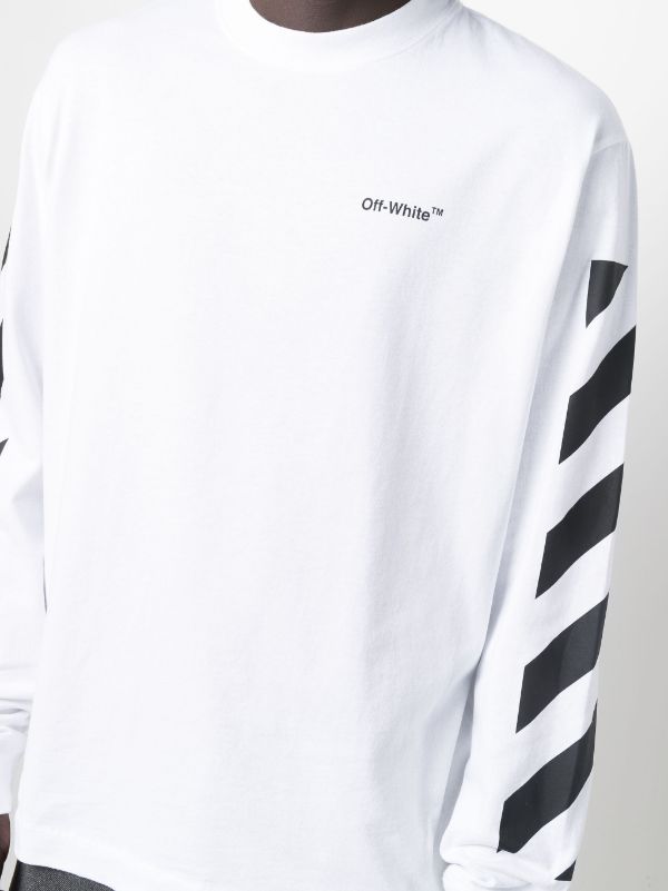 Off-White logo-print long-sleeve T-shirt - Farfetch