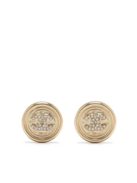 CHANEL Pre-Owned 2000s CC rhinestone-embellished earrings