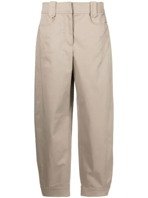 Alberta Ferretti pantalones capri con tiro alto