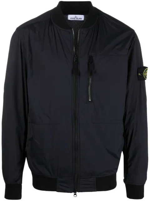 Stone Island جاكيت بومبر بسحاب وشارة بوصلة