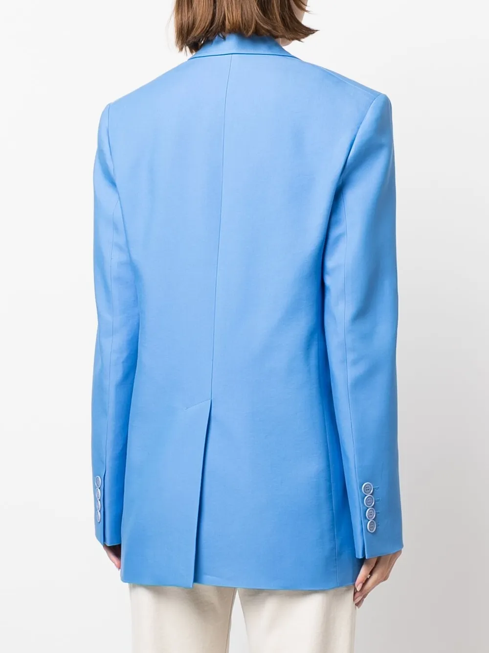 Shop Stella Mccartney Oversized Single-breasted Blazer In Blue