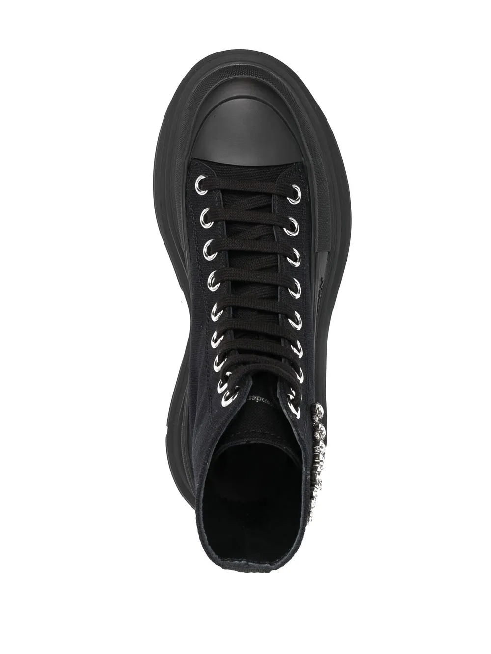 Alexander Mcqueen Crystalembellished Chunky Sneakers In Black ModeSens