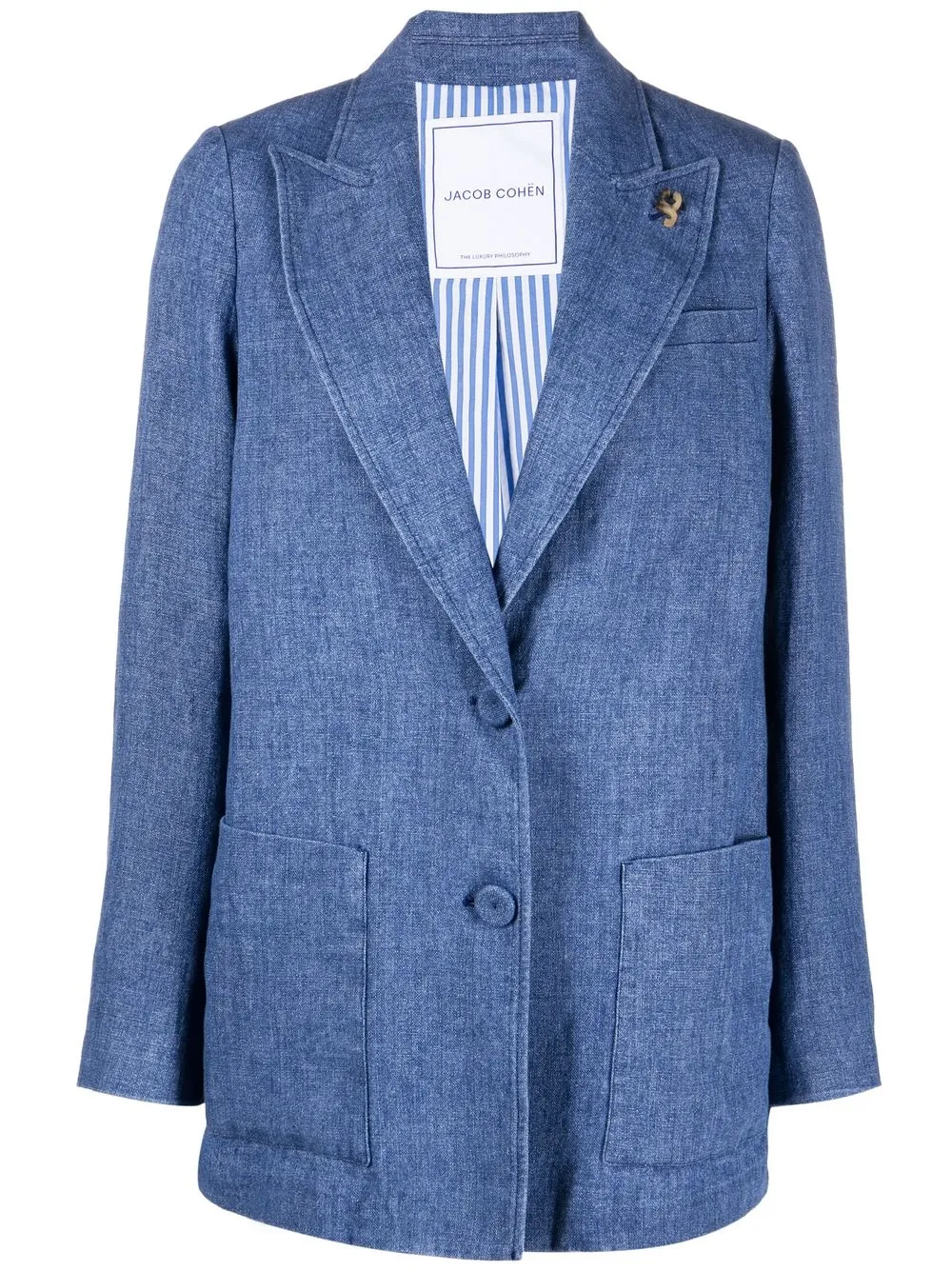 

Jacob Cohen blazer de mezclilla con botones - Azul