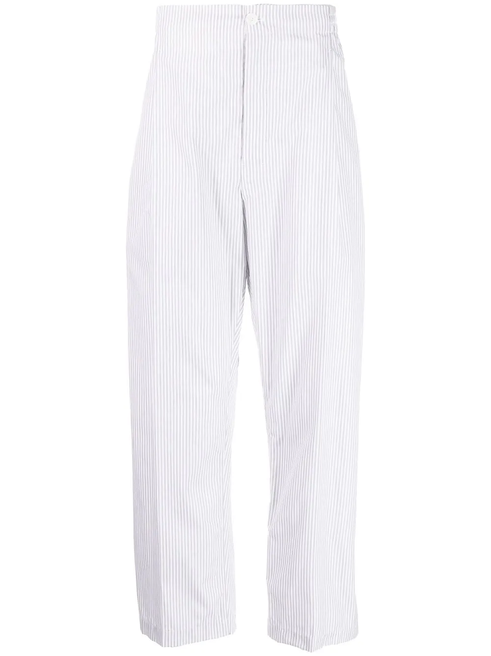 

Lemaire pantalones rectos con rayas - Blanco