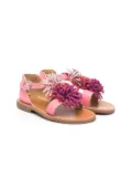 Gallucci Kids pompom-detail open-toe sandals - Pink