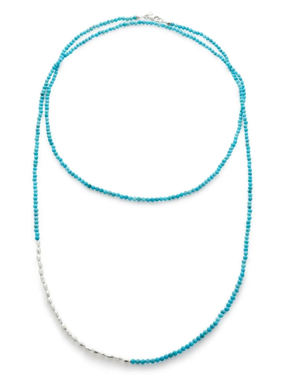 

Monica Vinader Mini Nugget gemstone beaded necklace - Silver