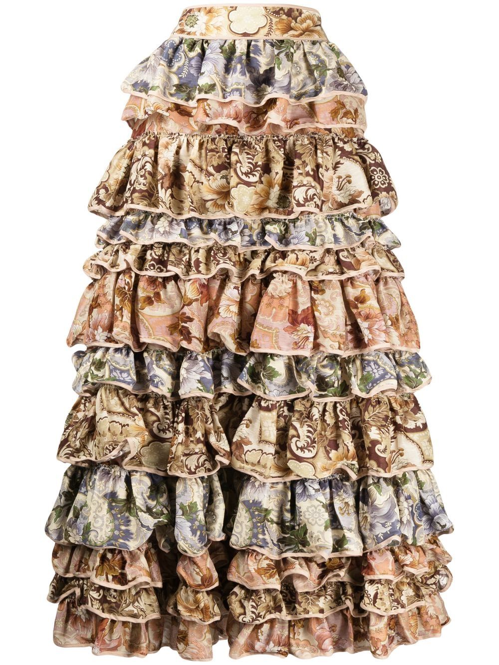 Prairie print outlet ruffle tiered skirt