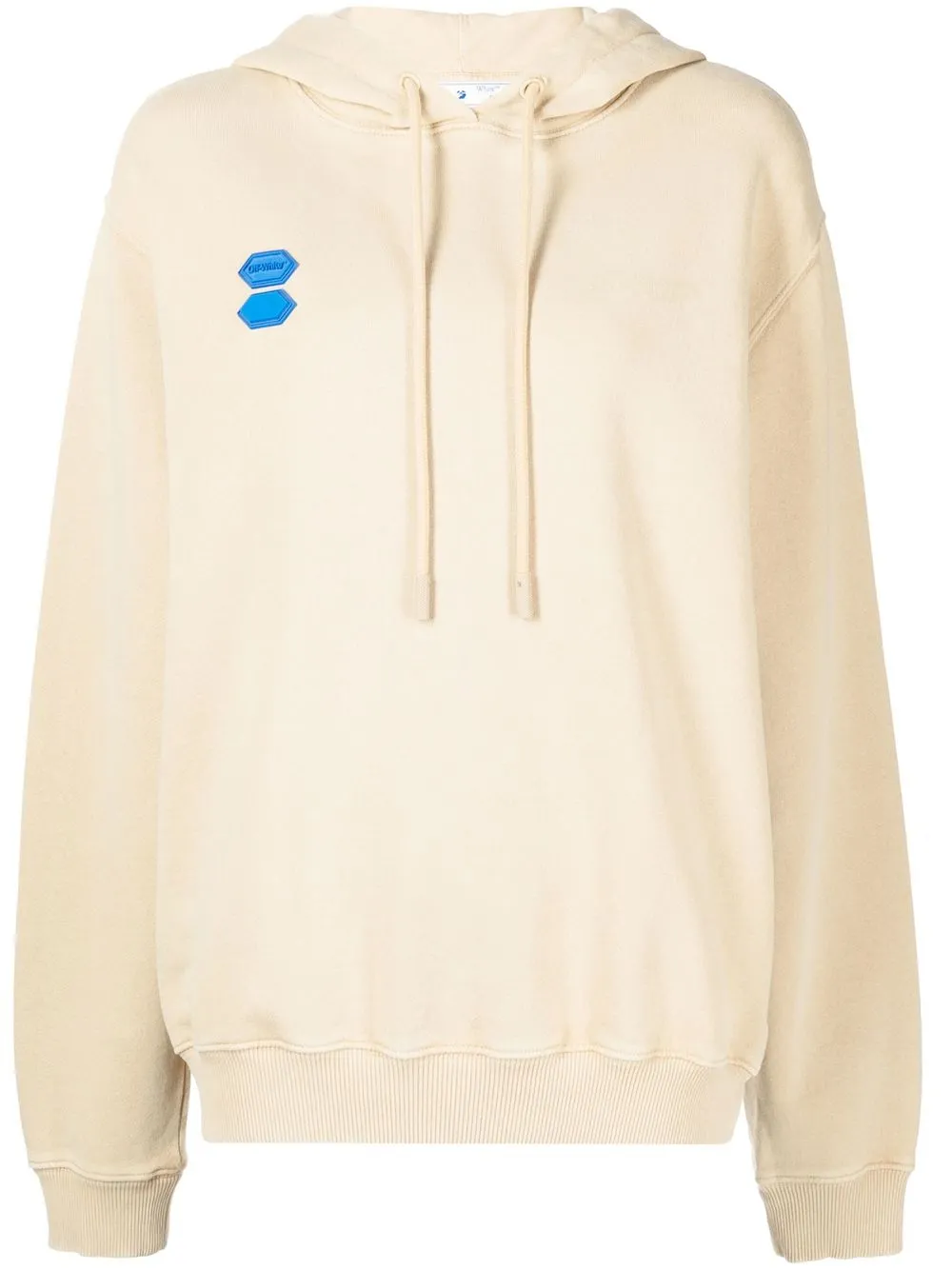 

Off-White hoodie con parche del logo en el pecho - Marrón